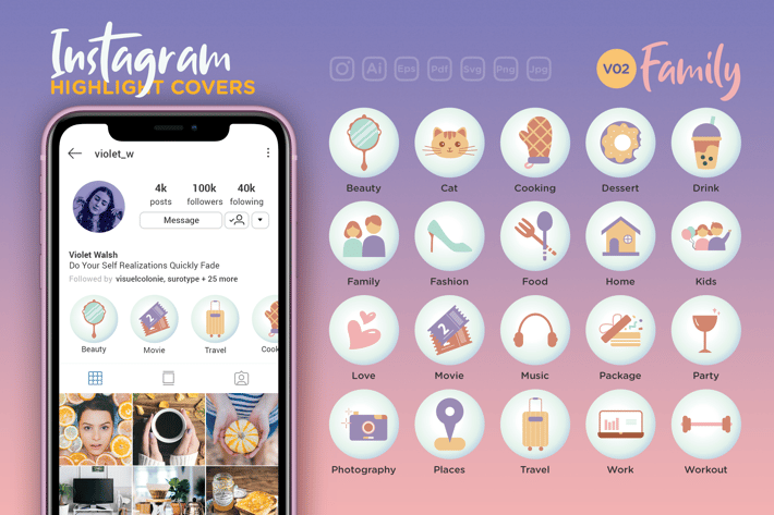 Instagram Highlight Icon V02 Family