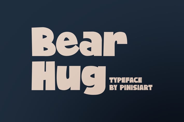 Bear Hug – Bold Font