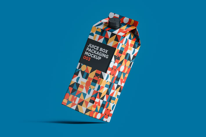 Juice Box Packaging Mockup 003