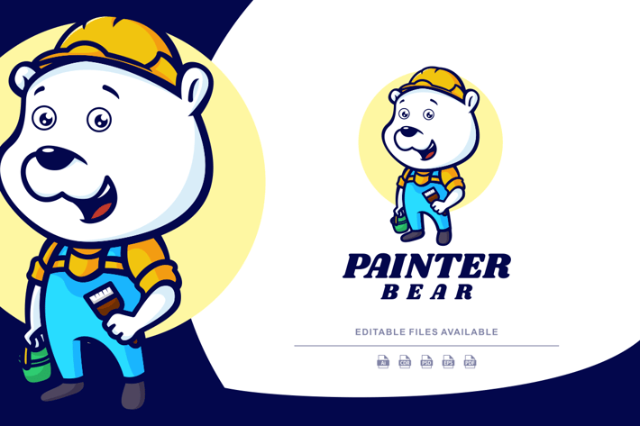Bear Cartoon Character Logo