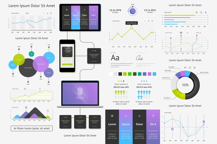Vector Elements of Infographics and User Interface