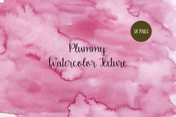 Watercolor Background Texture Plummy