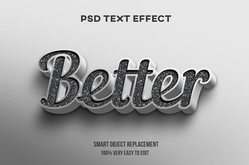 3d concrete text effect