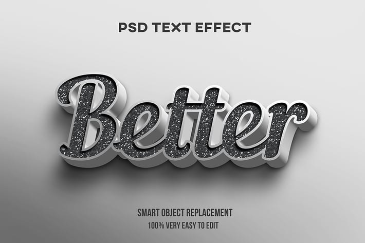 3d concrete text effect
