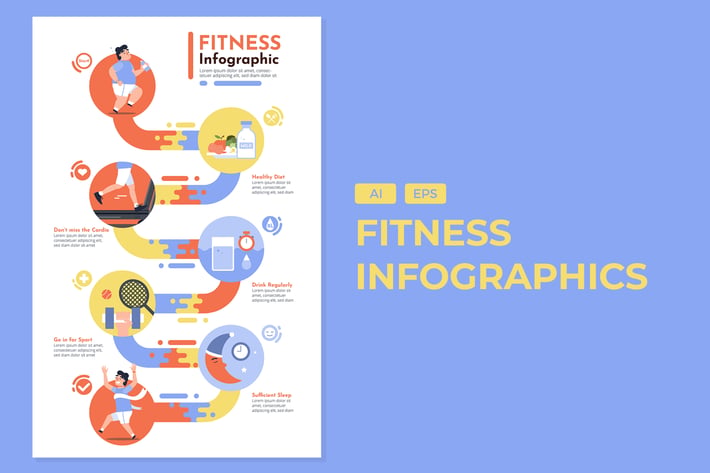 Fitness - Healthy Infographics