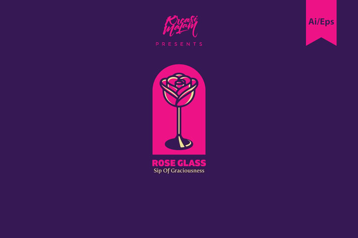 Rose Glass Logo Template