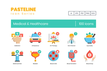 100 Medical Icons