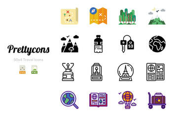 Prettycons - 200 Travel Icons Vol.1