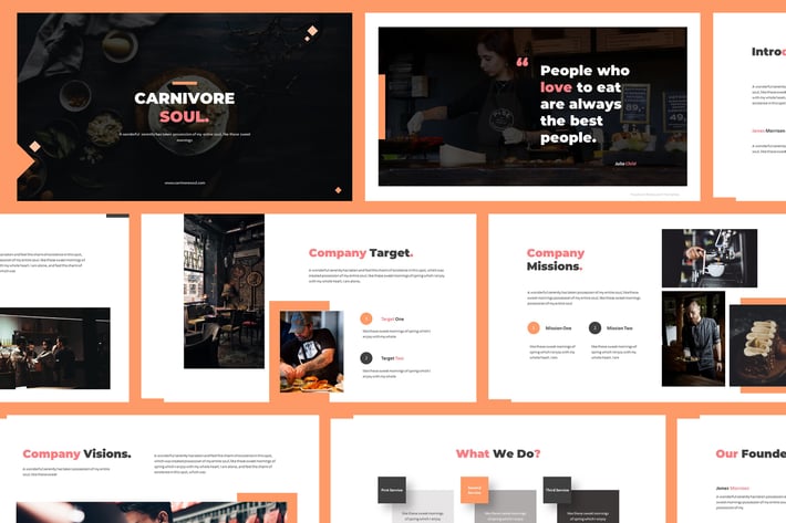 Carnivore Soul - Food Powerpoint Template