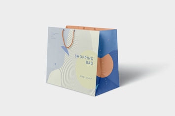4 Paper Shopping Bag Mockups
