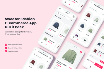 Sweater Fashion E-commerce App UI Kit