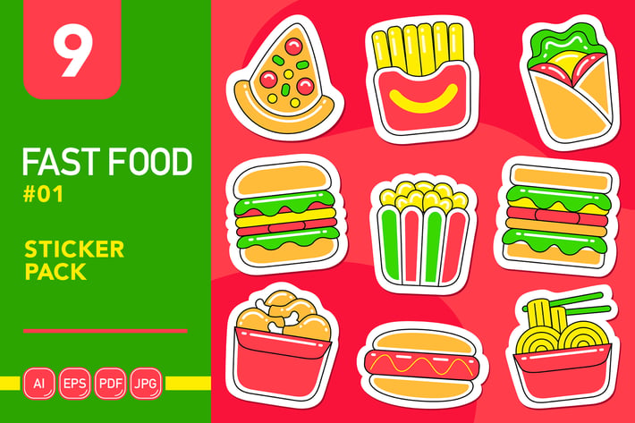 Fast Food #01 Sticker Pack