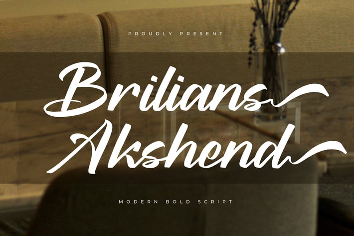 Brilians Akshend Modern Bold Script
