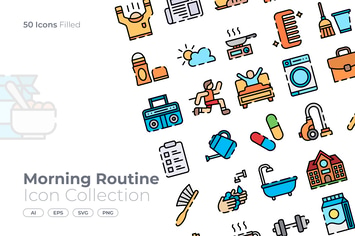 Morning Routine Filled Icon