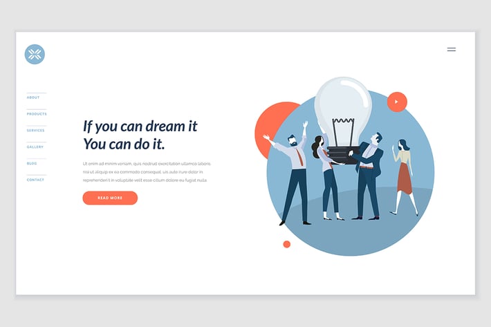 Creative website template design