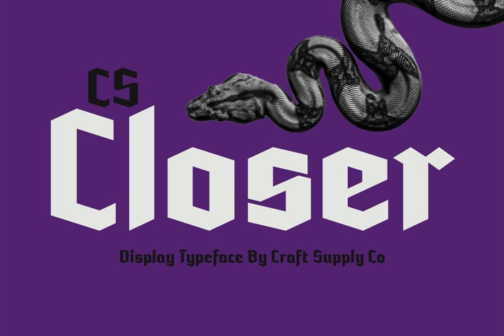 Closer – Gothic Font