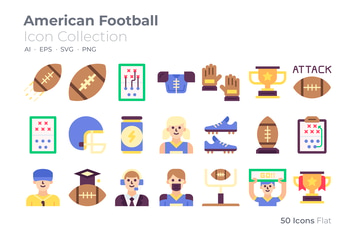 American Football Color Icon