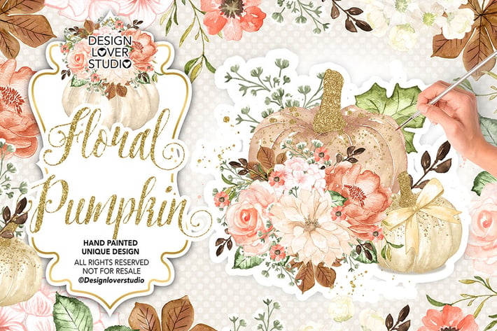 Floral Pumpkin