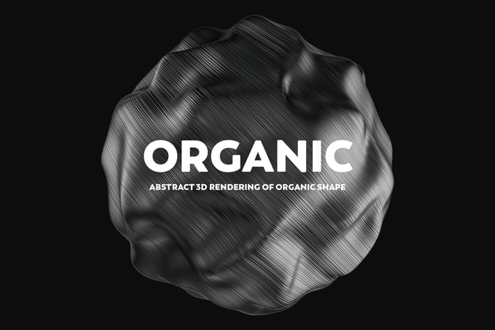 Abstract 3D Rendering of Organic Shapes  