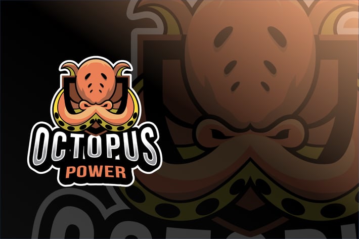 Octopus Power Esport Logo Template