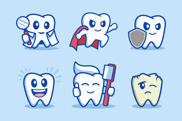 Tooth Cartoon Character Design