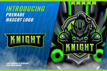 Green Knight - Mascot Esport Logo Template