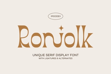 Roniolk - Aesthetic Fonts Design