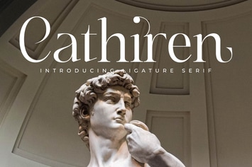 Cathiren Ligature Serif Font 