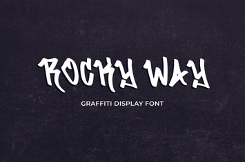 Rocky Way - Graffiti Display Font
