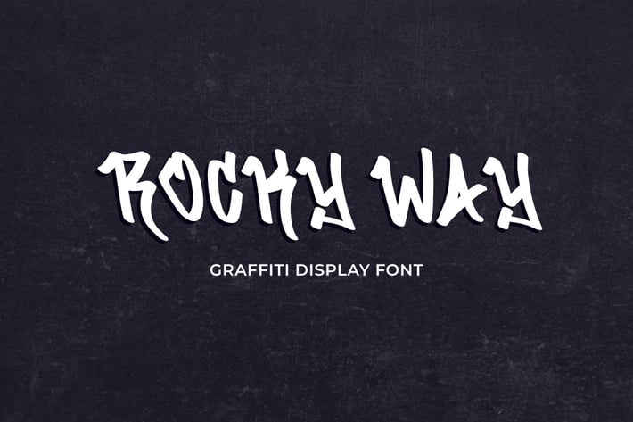 Rocky Way - Graffiti Display Font