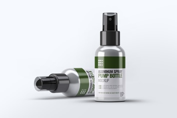 Aluminum Spray Pump Bottle Mock-Up