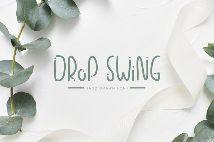 Drop Swing Hand Drawn Font