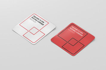 Square Flyer Mock-Up Round Corner