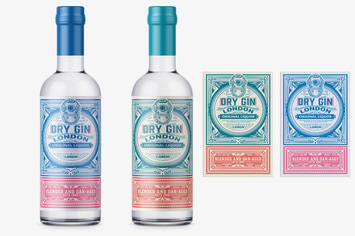 Vintage Liquor Bottle Packaging Layout 
