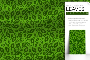 Seamless Pattern Leaves (Leaf Pattern Foliage)