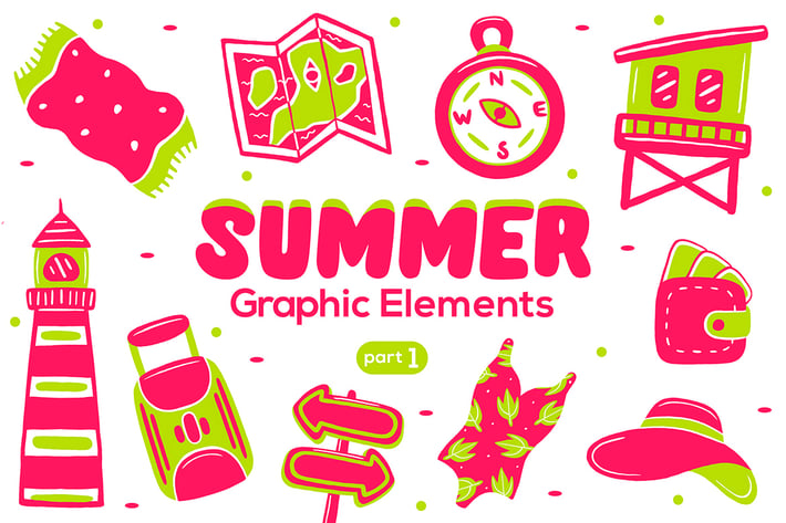 Summer Graphic Elements part 1