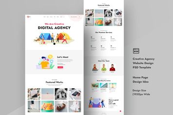 Creative Agency Website PSD Design Web Template