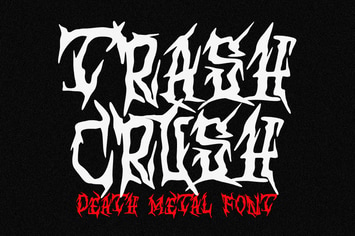 Trash Crush – Death Metal Font