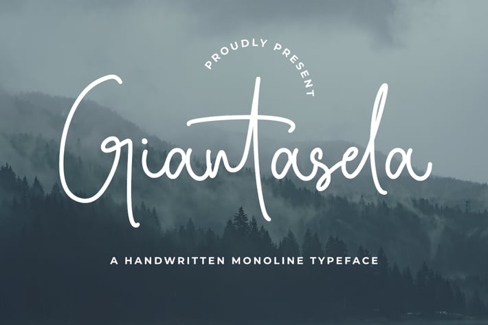 Giantasela - Monoline Font