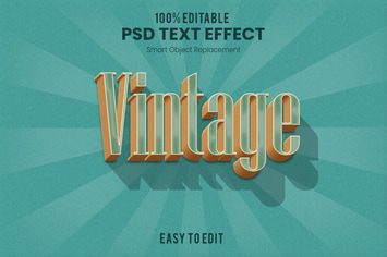Retro 3D Text Effect 