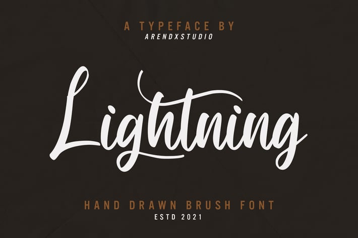 Lightning - Hand Drawn Brush Font