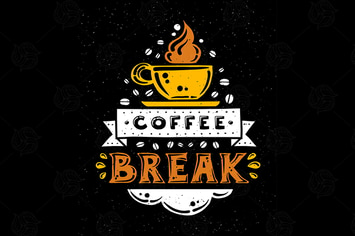 Modern flat design hipster illustration with quote