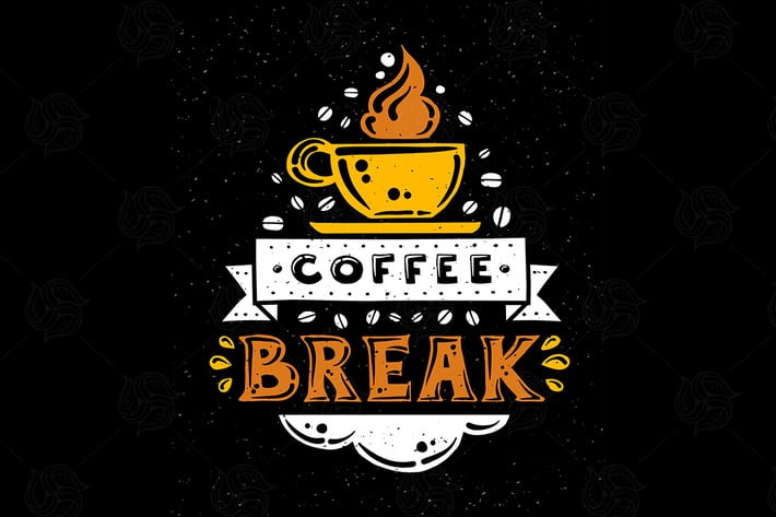 Modern flat design hipster illustration with quote