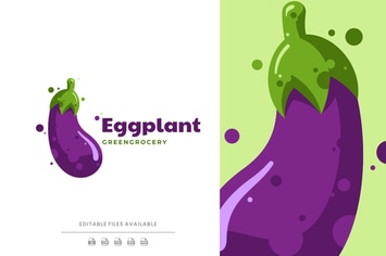 Eggplant Simple Logo