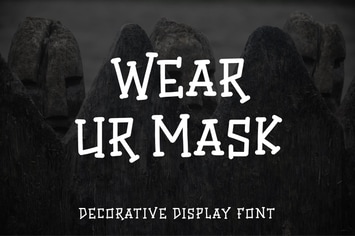 Wear Ur Mask - Decorative Halloween Display Font