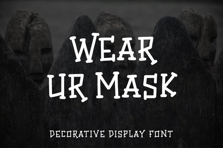 Wear Ur Mask - Decorative Halloween Display Font