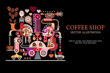 Coffee Shop vector illustration