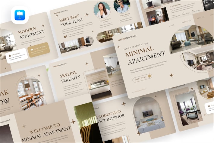 Minimalist Apartment Keynote Presentation Template