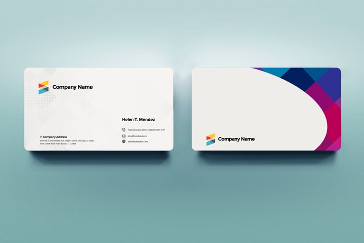 Simple White Professional Business Card Template 
