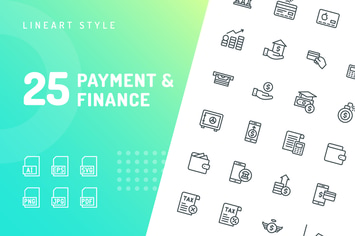 Payment & Finance Line Icons